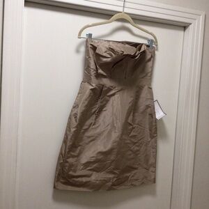 NWT Womens J Crew Strapless Silk/cotton Blend Dress